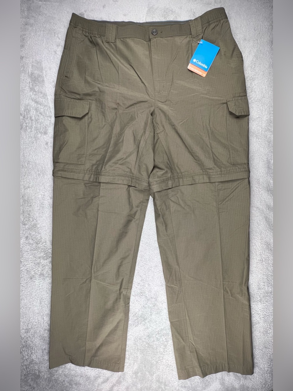 Columbia Crested Butte Convertible Pants Mens XL 34” Inseam Omni-Wick UPF 15